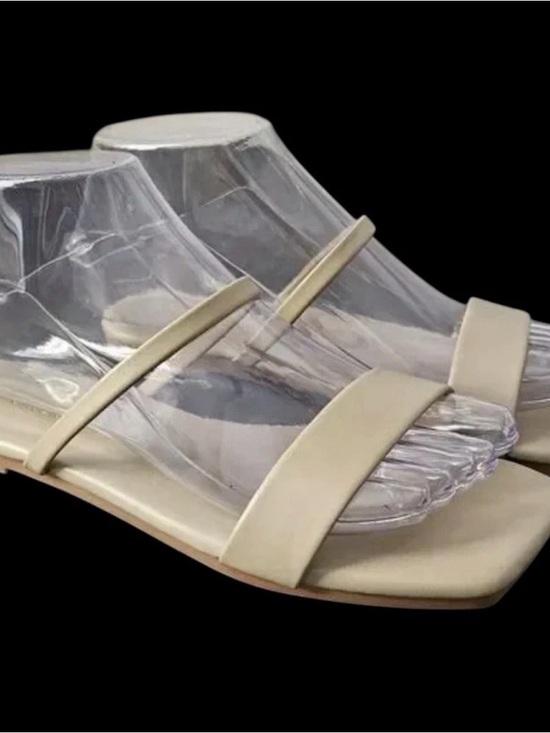 The Unbranded Brand Shoes - Women’s Cream Double-Strap Flat Sandals
